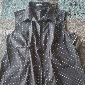 Liz Claiborne Polka Dot Sleeveless Top
